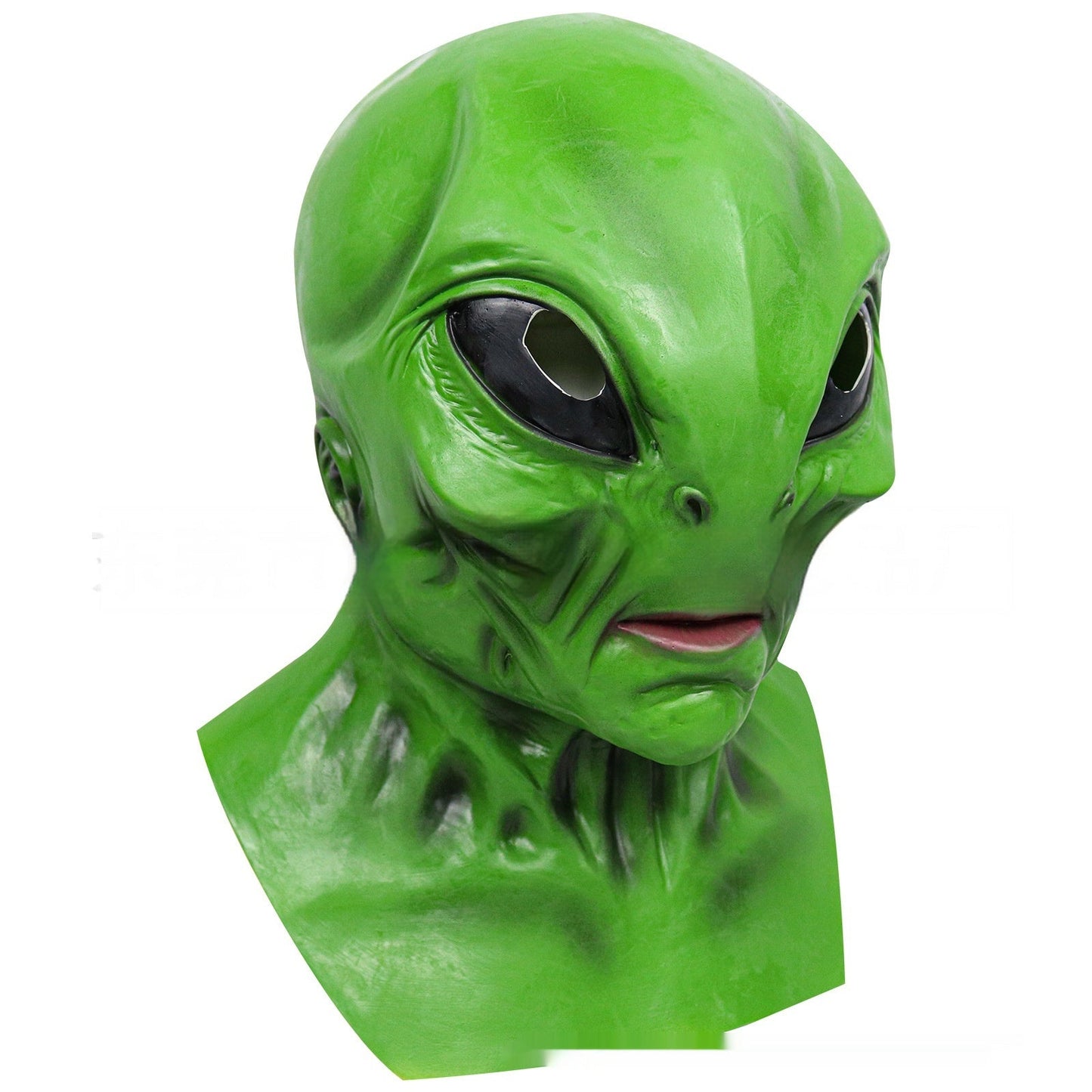 Halloween Green Alien Latex Mask for Adults – Sci-Fi Costume Accessory