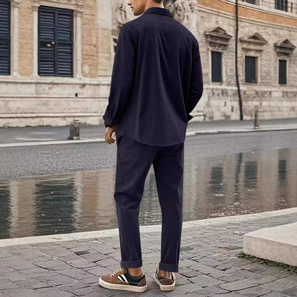 Kirk – Casual Sports Cardigan Trousers Set