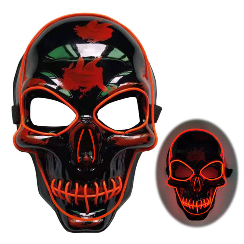 Halloween LED Skull Mask for Adults – Glowing Costume Party Accessory