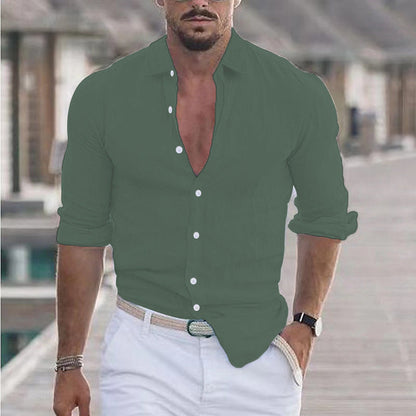 Alfred – Men's Linen Button-Up Beach Shirt