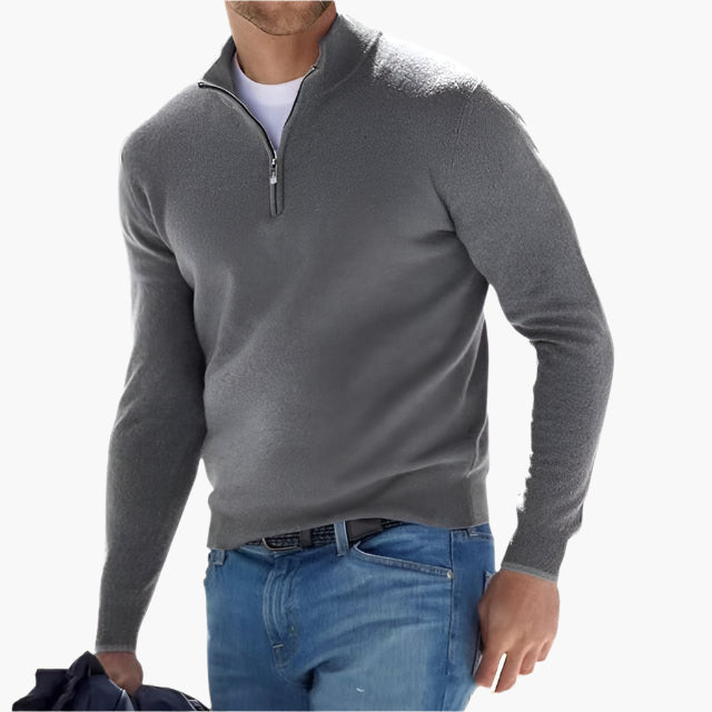 Men's Classic Quarter-Zip Sweater for Effortless Style and Comfort
