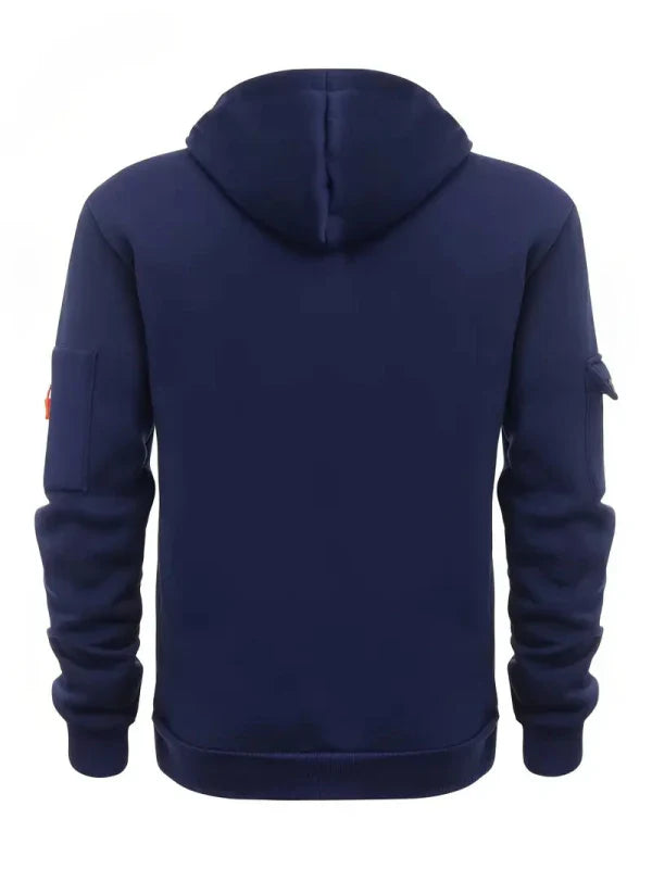 Men's Tactical Outdoor Utility Hoodie with Multi-Pocket Design