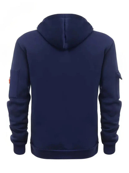 Men's Tactical Outdoor Utility Hoodie with Multi-Pocket Design