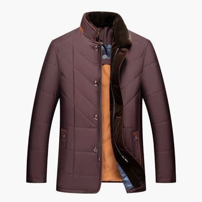 Men's Tailored Quilted Liddesdale Jacket with Faux Fur Collar – Fashionable Winter Outerwear
