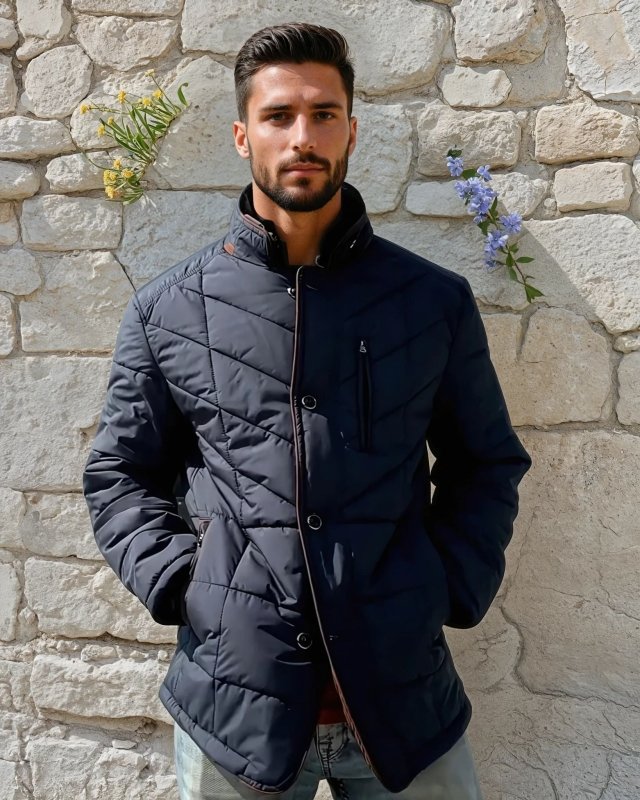 Men's Tailored Quilted Liddesdale Jacket with Faux Fur Collar – Fashionable Winter Outerwear