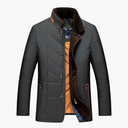 Men's Tailored Quilted Liddesdale Jacket with Faux Fur Collar – Fashionable Winter Outerwear