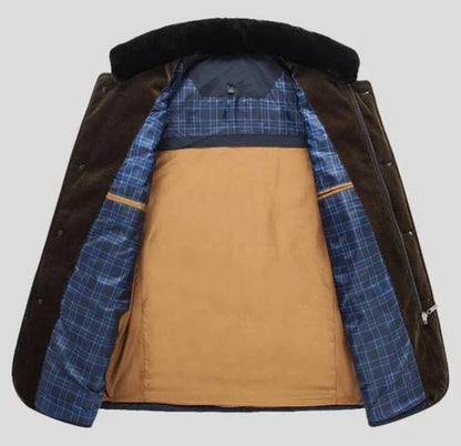 Men's Tailored Quilted Liddesdale Jacket with Faux Fur Collar – Fashionable Winter Outerwear