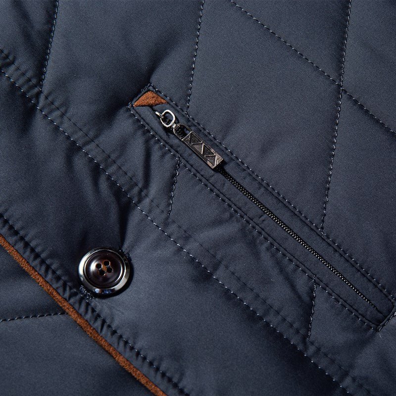 Men's Tailored Quilted Liddesdale Jacket with Faux Fur Collar – Fashionable Winter Outerwear