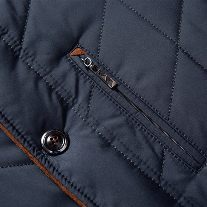 Men's Tailored Quilted Liddesdale Jacket with Faux Fur Collar – Fashionable Winter Outerwear