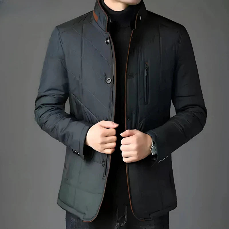 Men's Tailored Quilted Liddesdale Jacket with Faux Fur Collar – Fashionable Winter Outerwear