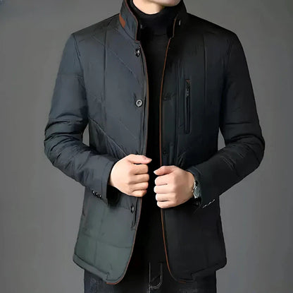 Men's Tailored Quilted Liddesdale Jacket with Faux Fur Collar – Fashionable Winter Outerwear