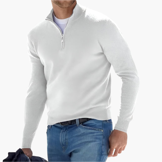 Men's Classic Quarter-Zip Sweater for Effortless Style and Comfort