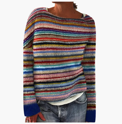 Women's Retro-Style Casual Sweater – Vintage Knit Pullover for Everyday Comfort