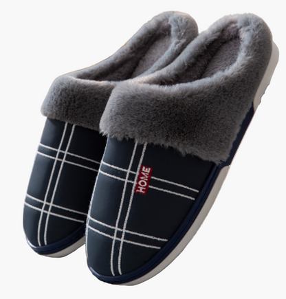 Men's Indoor Slip-On Slippers with Plush Lining and Anti-Slip Sole – Comfortable and Stylish House Shoes