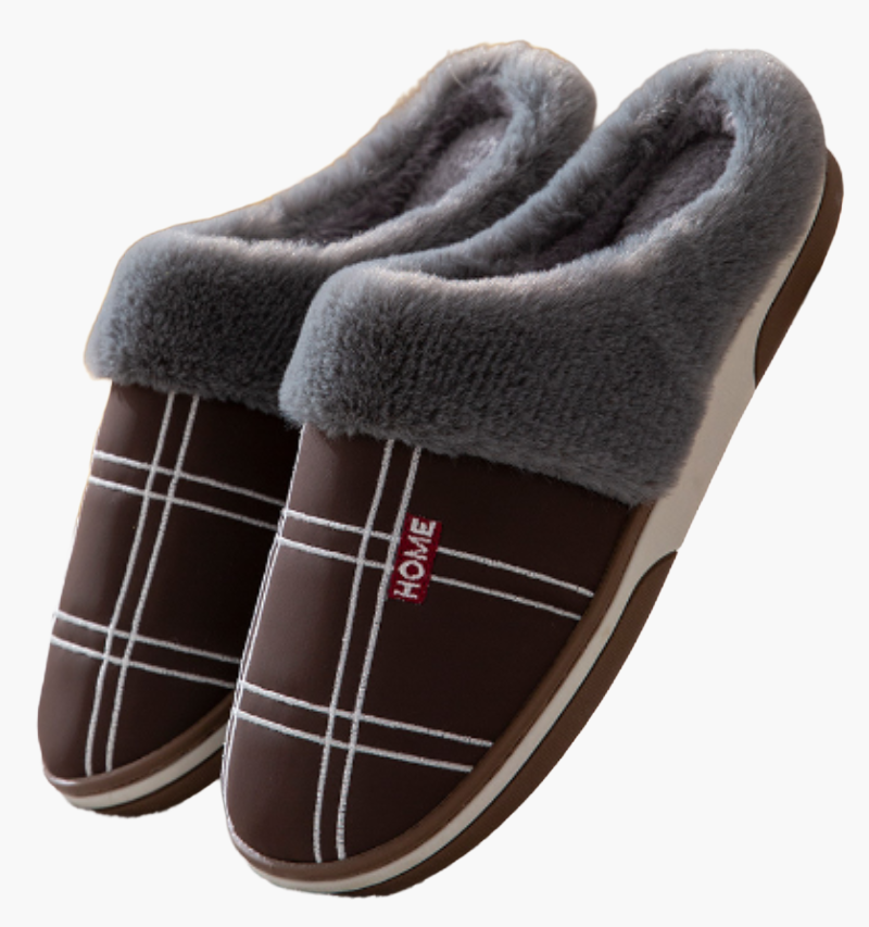 Men's Indoor Slip-On Slippers with Plush Lining and Anti-Slip Sole – Comfortable and Stylish House Shoes