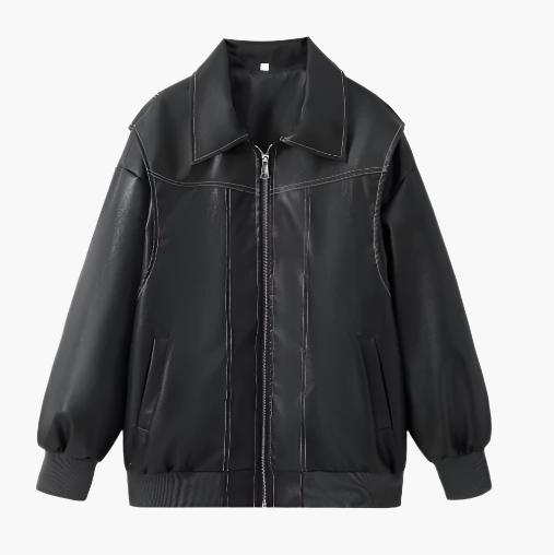 Women's Oversized Bomber Jacket – Casual Streetwear, Comfort Fit, Trendy Everyday Outerwear