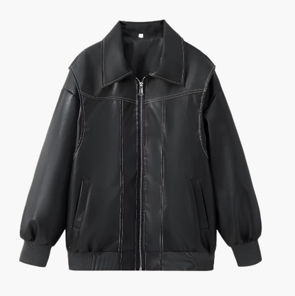 Women's Oversized Bomber Jacket – Casual Streetwear, Comfort Fit, Trendy Everyday Outerwear