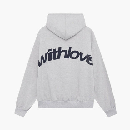 Women's Urban Oversized Hoodie with 'Withlove' Print – Streetwear Style for Winter