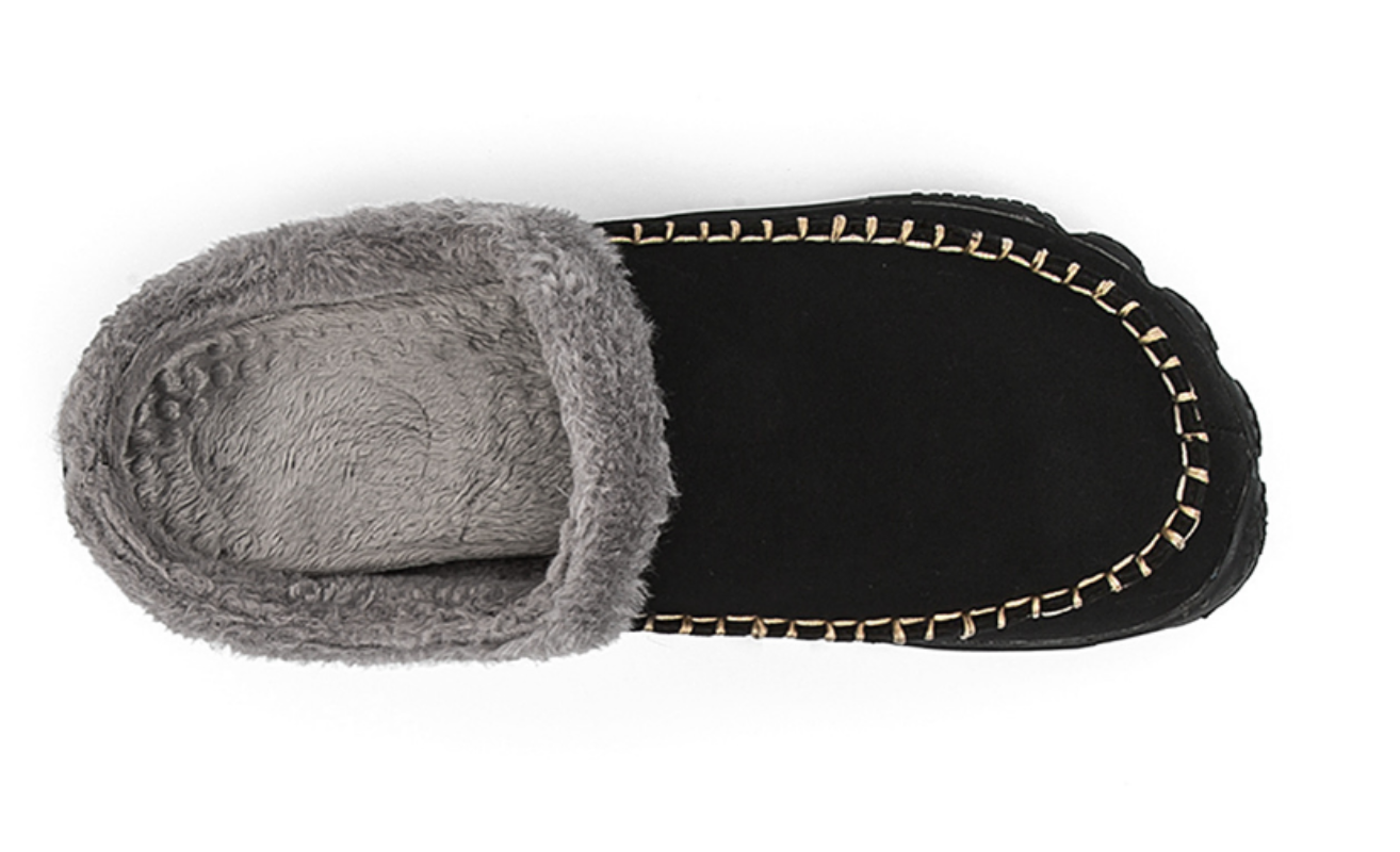 Men's Luxury Slip-On Indoor Slippers with Anti-Slip Sole – Warm Plush Lining for Ultimate Comfort