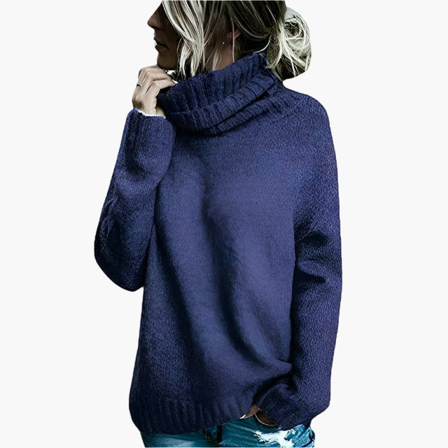 Women's Oversized Turtleneck Sweater – Casual Cozy Knitwear for Everyday Comfort