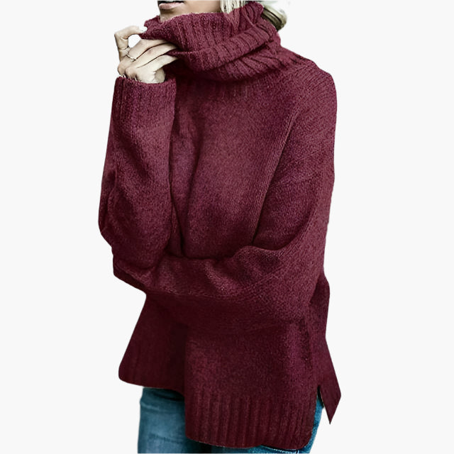 Women's Oversized Turtleneck Sweater – Casual Cozy Knitwear for Everyday Comfort