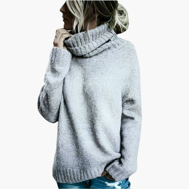 Women's Oversized Turtleneck Sweater – Casual Cozy Knitwear for Everyday Comfort