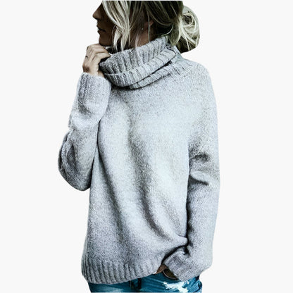 Women's Oversized Turtleneck Sweater – Casual Cozy Knitwear for Everyday Comfort