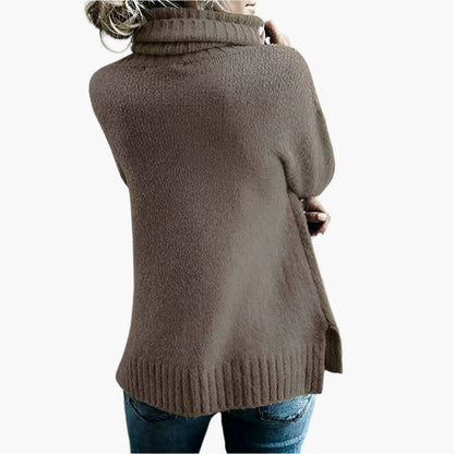 Women's Oversized Turtleneck Sweater – Casual Cozy Knitwear for Everyday Comfort