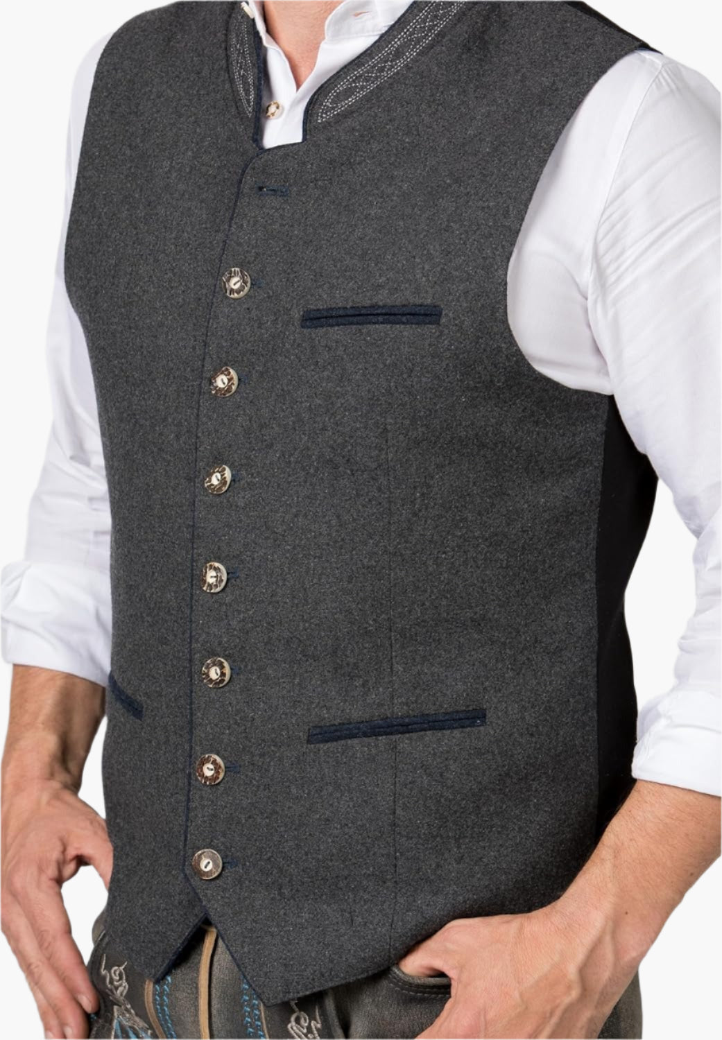 Men’s Traditional Bavarian Vest – Classic Trachten Style for Festive Occasions