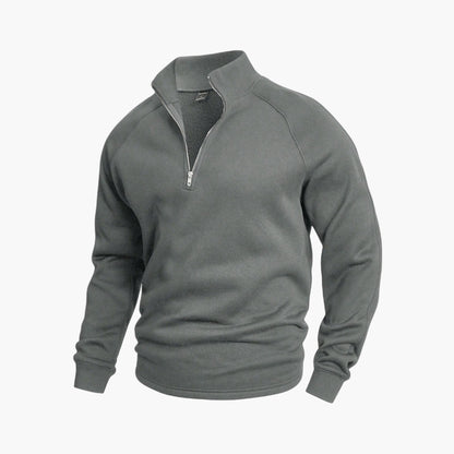 Men's Casual Half-Zip Pullover Sweatshirt for Everyday Comfort and Style