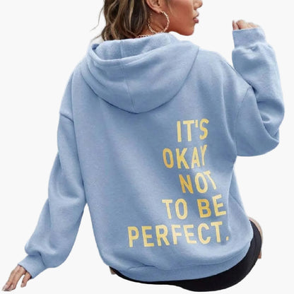 Women's Motivational Quote Oversized Streetwear Hoodie Pullover - Y2K Hip Hop Style