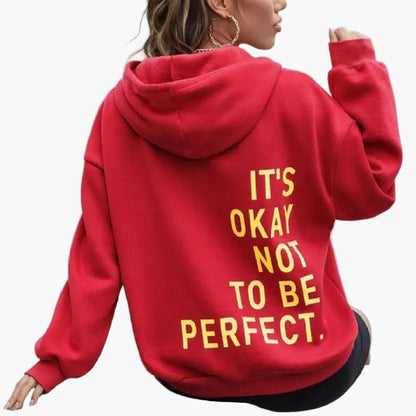 Women's Motivational Quote Oversized Streetwear Hoodie Pullover - Y2K Hip Hop Style