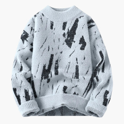 Men's Patterned Knit Sweater – Soft, Cozy Pullover for Fall and Winter, Relaxed Fit, Stylish Everyday Wear