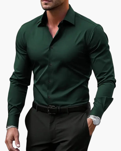 Men's Slim Fit Long Sleeve Dress Shirt for Business and Evening Wear