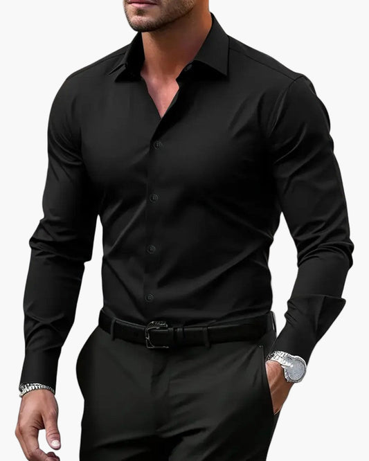 Men's Slim Fit Long Sleeve Dress Shirt for Business and Evening Wear