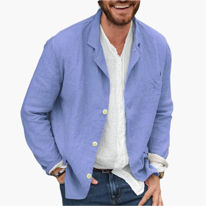 Men's Casual Linen Blazer | Lightweight Relaxed Fit for Everyday Style
