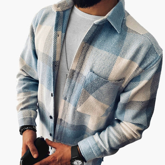 Men's Casual Plaid Shirt Jacket – Relaxed Fit, Everyday Style, Multi-Season Wear