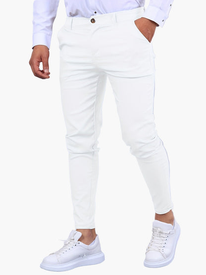 Men's Skinny-Fit Chino Pants Modern Tailored Style for Casual and Semi-Formal Wear