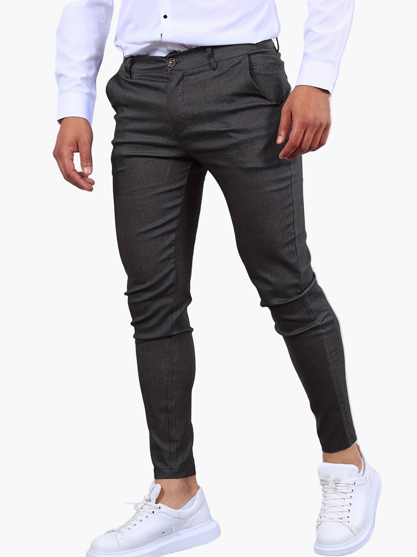 Men's Skinny-Fit Chino Pants Modern Tailored Style for Casual and Semi-Formal Wear