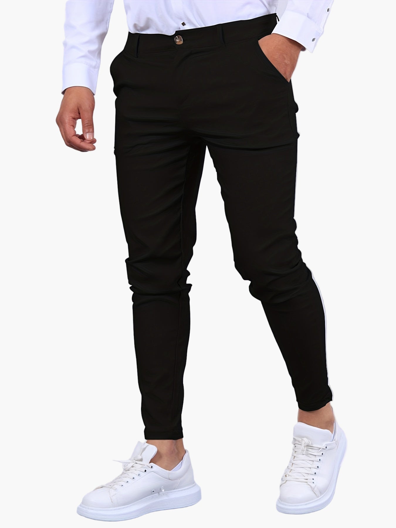 Men's Skinny-Fit Chino Pants Modern Tailored Style for Casual and Semi-Formal Wear