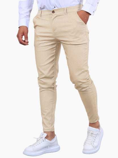 Men's Skinny-Fit Chino Pants Modern Tailored Style for Casual and Semi-Formal Wear