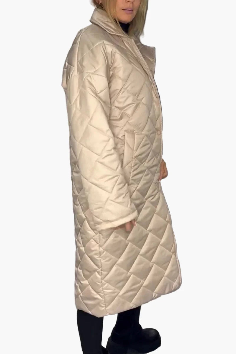 Women's Quilted Reversible Winter Coat – Elegant Everyday Statement Outerwear