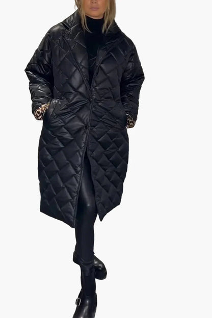 Women's Quilted Reversible Winter Coat – Elegant Everyday Statement Outerwear