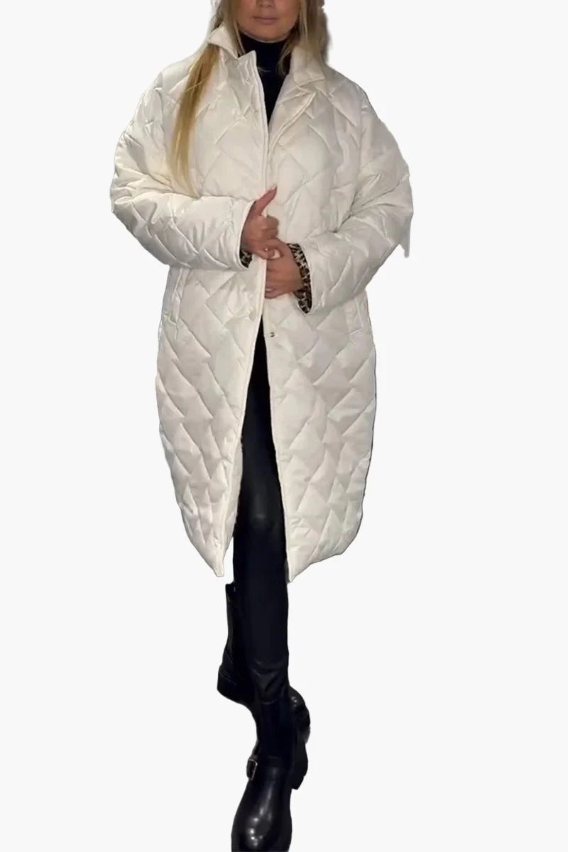 Women's Quilted Reversible Winter Coat – Elegant Everyday Statement Outerwear