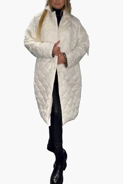 Women's Quilted Reversible Winter Coat – Elegant Everyday Statement Outerwear