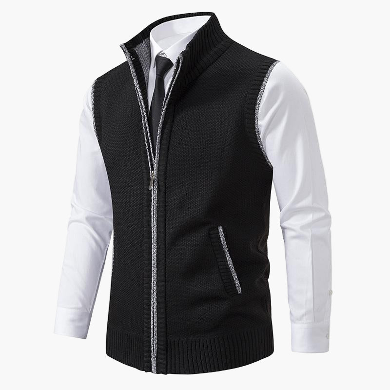 Men's Smart Casual Zip-Up Sweater Vest – Classic Business & Everyday Layer