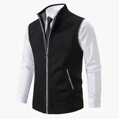 Men's Smart Casual Zip-Up Sweater Vest – Classic Business & Everyday Layer