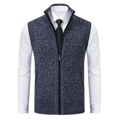 Men's Smart Casual Zip-Up Sweater Vest – Classic Business & Everyday Layer