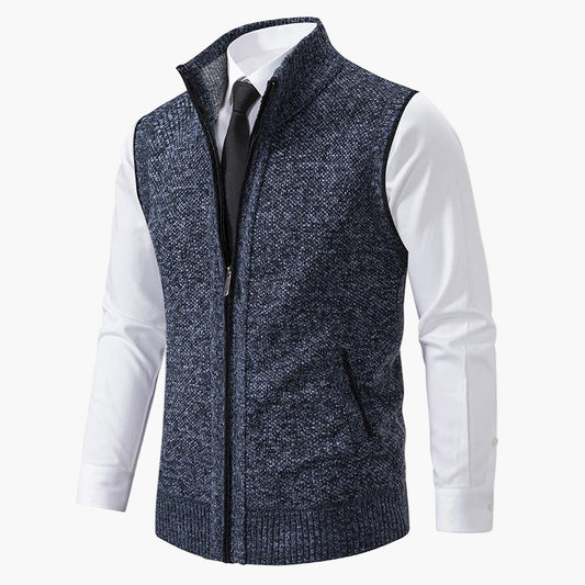 Men's Smart Casual Zip-Up Sweater Vest – Classic Business & Everyday Layer