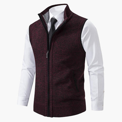 Men's Smart Casual Zip-Up Sweater Vest – Classic Business & Everyday Layer